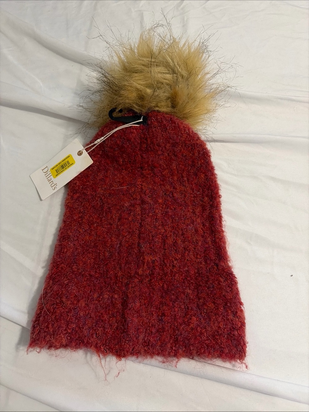 Dillard's Toboggan with Faux Fur Pom Pom NWT